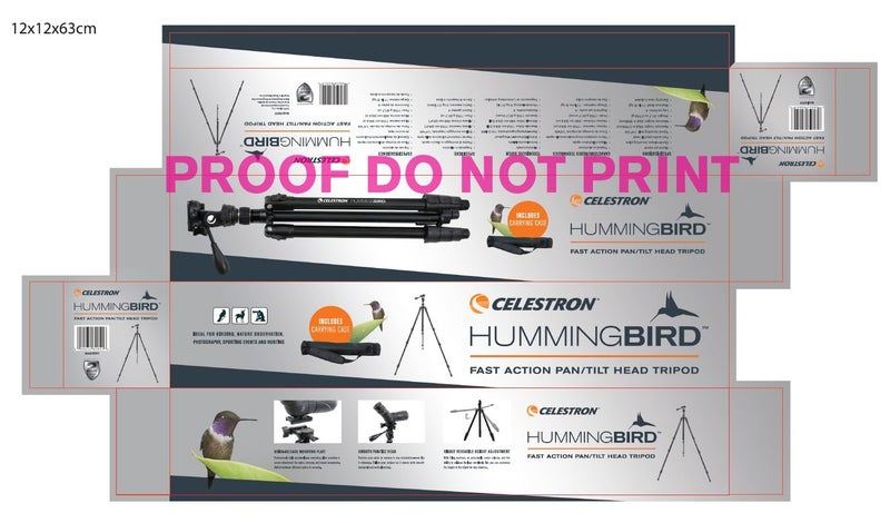 Celestron 82051 Hummingbird Fast Action Pan Tilt Head Tripod for a Spotting Scope, Binocular or Camera, Black - Image 3